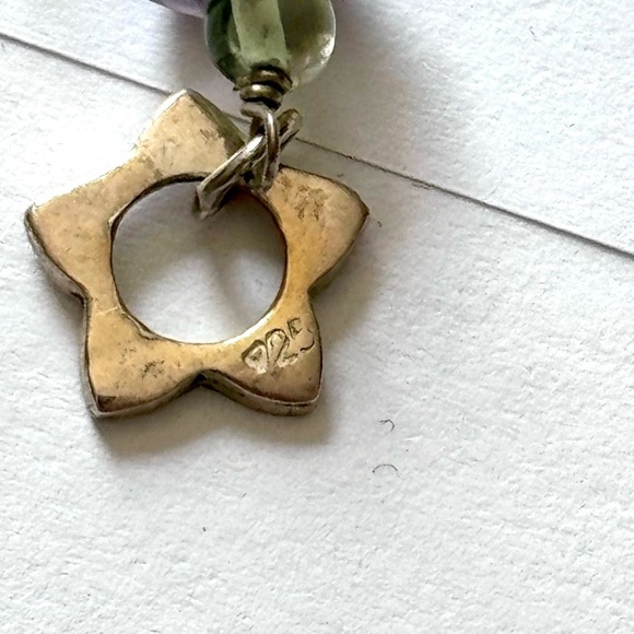 ✨Exquisite Sterling Silver Carlo Biagi Purple and Green Necklace and Earring Set - Picture 11 of 16